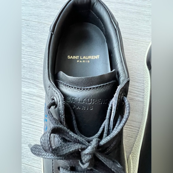 Saint Laurent Court Classic Sneaker Black Size EU 37.5 Great Condition Worn Once - Picture 7 of 9
